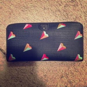Fossil navy blue wallet